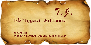 Tölgyesi Julianna névjegykártya