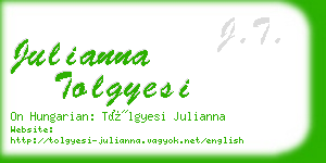 julianna tolgyesi business card